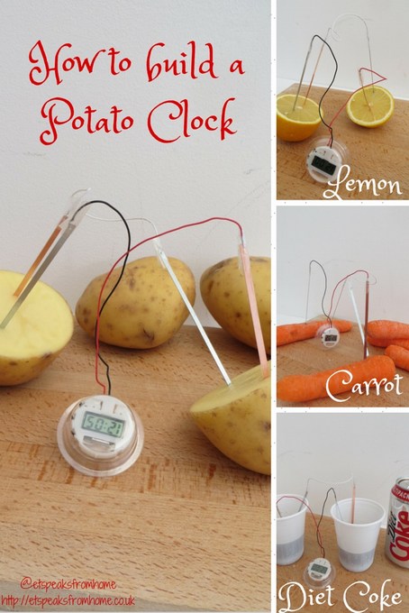 how to build a potato powered clock