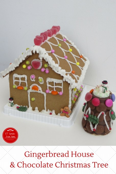 gingerbread house & chocolate christmas tree