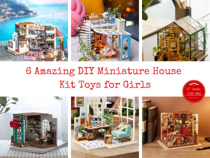 six 6 Amazing DIY Miniature House Kit Toys for Girls